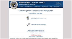 Desktop Screenshot of efiling.uscourts.cavc.gov